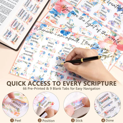 Bible Cover Case for Women Large Bible Bag, Bible Study Supplies Journaling Kit Quilted Church Bag with Handle, Puffer Carrying Case w/Tabs Accessories Easter Mothers Day Christian Gifts for Women Mom