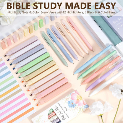 Bible Cover Case for Women Large Bible Bag, Bible Study Supplies Journaling Kit Quilted Church Bag with Handle, Puffer Carrying Case w/Tabs Accessories Easter Mothers Day Christian Gifts for Women Mom